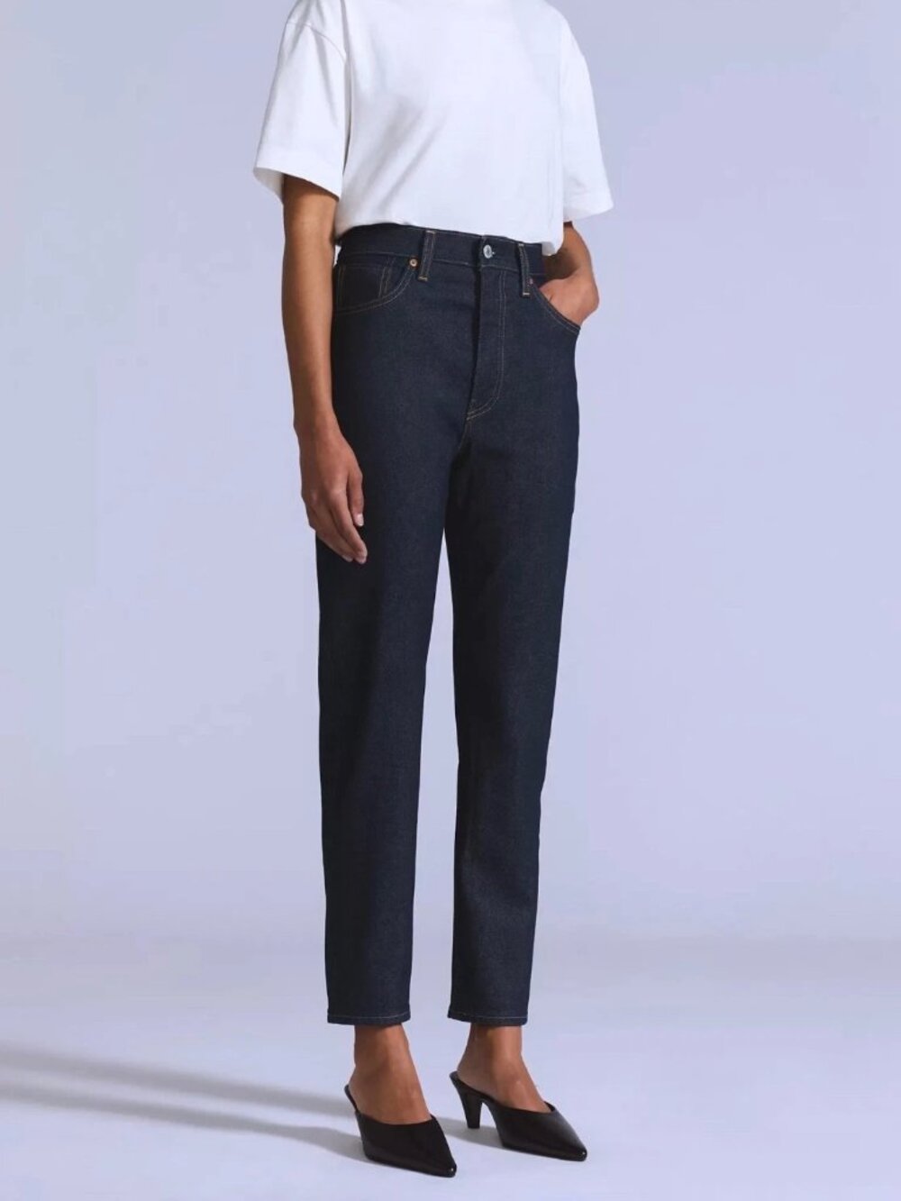 Levi's Blue Tab High Rise Selvedge Slim Fit Jeans Womens Size 28W 29L